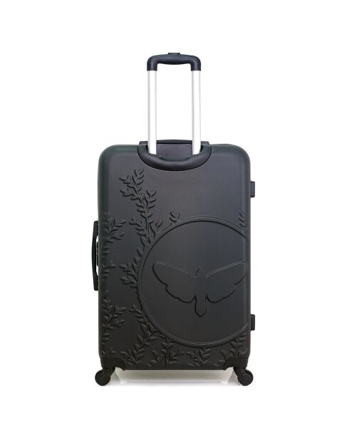 Valise Cabine 4 roues simples Nais 55 cm noire