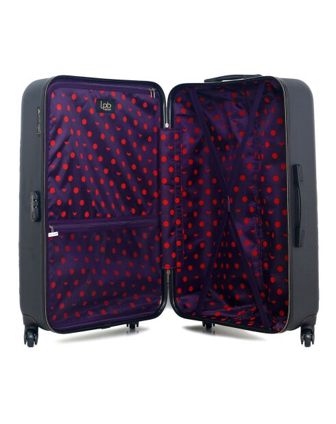 Long Stay Koffer 4 enkele wielen Nais 75 cm zwart