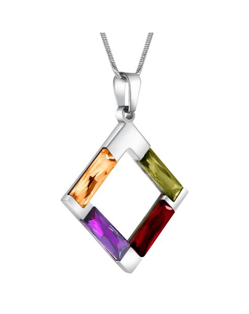 Collier Rocada argenté/multicolore