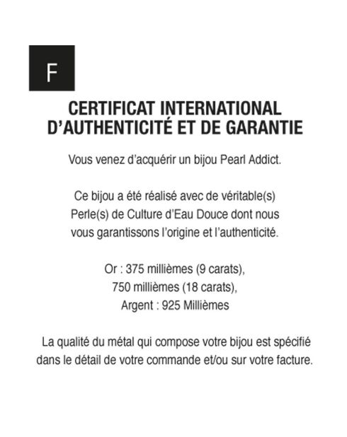 Bracelet Prestige Argent Perle d'Eau Douce blanche