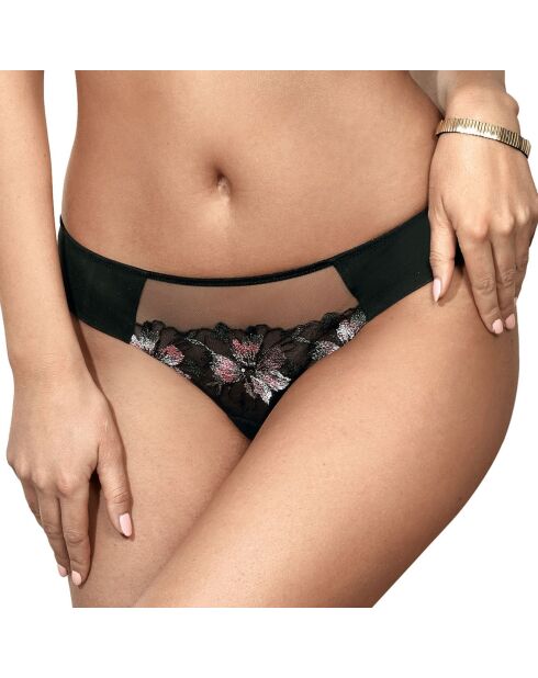 String Adelle satiné noir