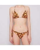 Maillot de bain 2 pièces triangles moulés Hippie orange/marron
