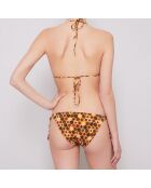 Maillot de bain 2 pièces triangles moulés Hippie orange/marron
