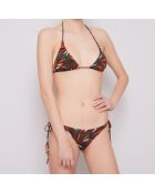 Maillot de bain 2 pièces Plantas triangles souples vert/marron
