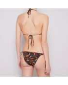 Maillot de bain 2 pièces Plantas triangles souples vert/marron