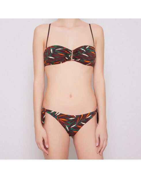 Maillot de bain Plantas 2 pièces vert/orange