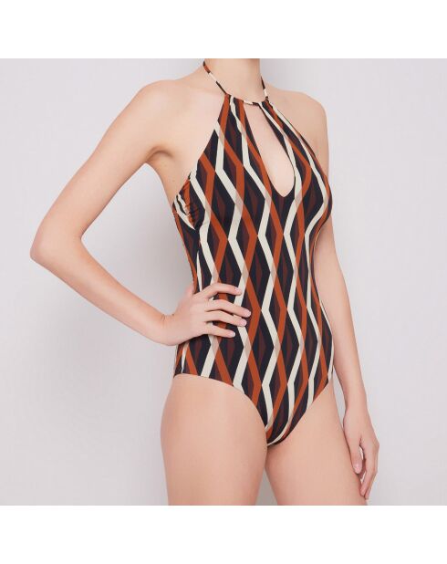 Maillot de Bain Somni 1 pièce marron/rouille