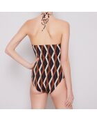 Maillot de Bain Somni 1 pièce marron/rouille