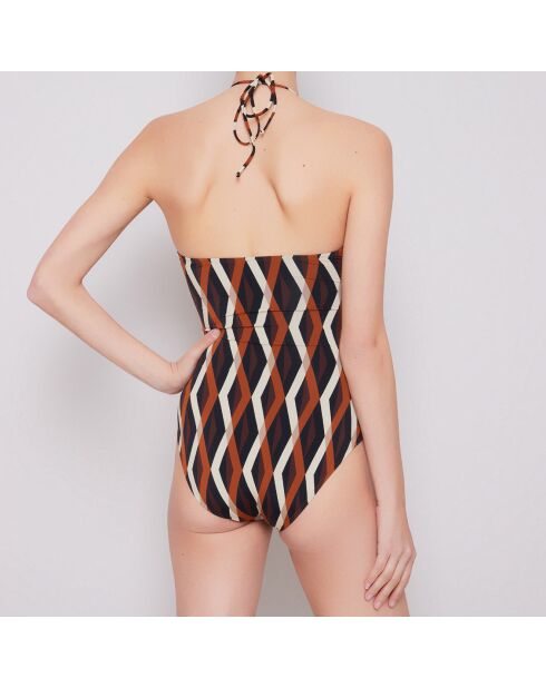 Maillot de Bain Somni 1 pièce marron/rouille