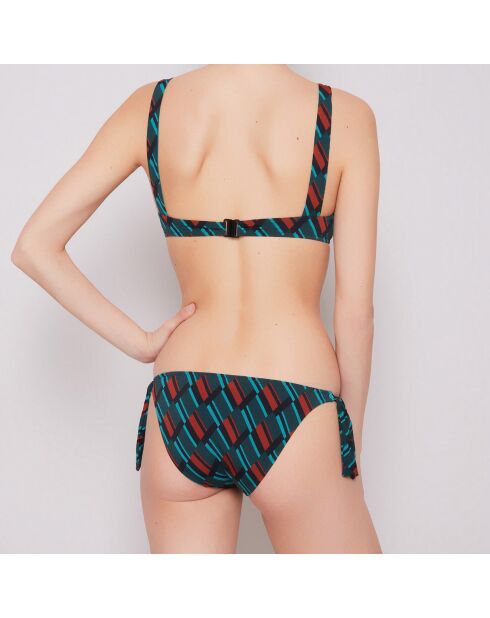 Maillot de bain Clave 2 pièces triangles brassière  bleu/rouille