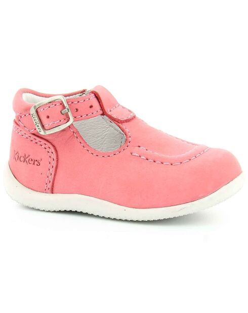 Salomés Bébé en Velours de Cuir roses
