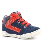 Sneakers Jargon en Cuir & Toile marine/rouge