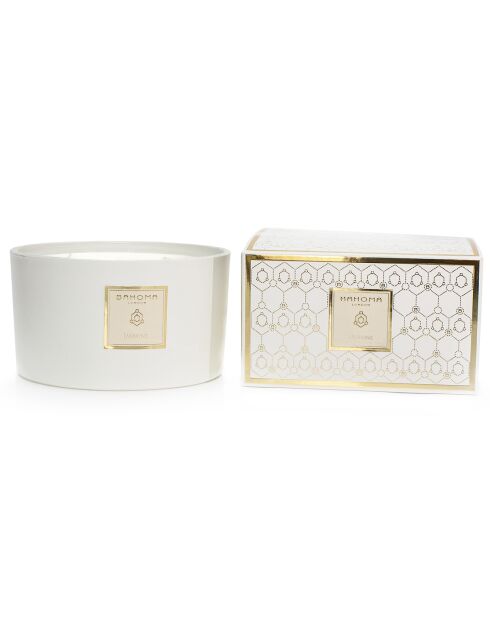 Bougie parfumée White Pearl Collection Jasmin - 3 mèches 40h