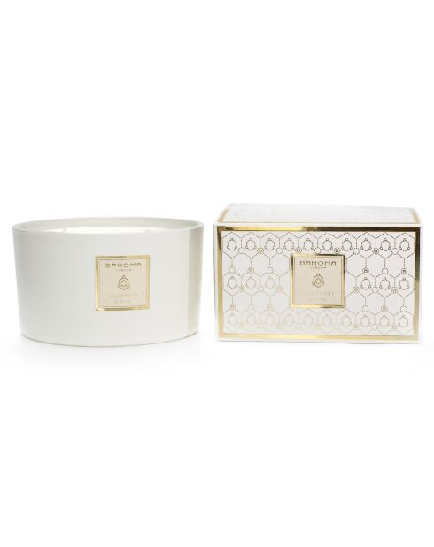 Bougie parfumée White Pearl Collection Pamplemousse & Citron Vert - 3 mèches 40h