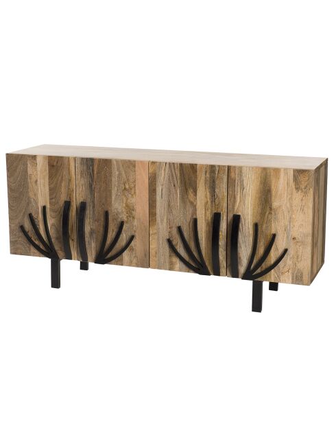 Buffet en Manguier Irene bois/noir - 177x45x79 cm