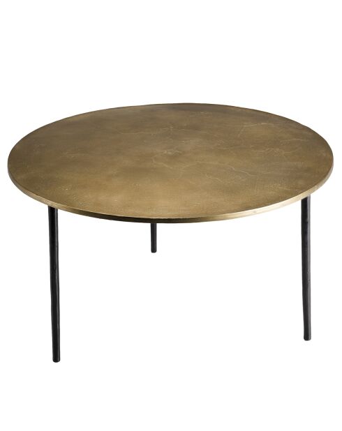 Table basse ronde Jonas dorée - D.80xH.45 cm