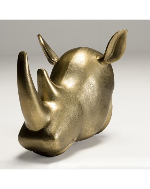 Sculpture rhinoceros Jonas dorée - 29x33x33 cm