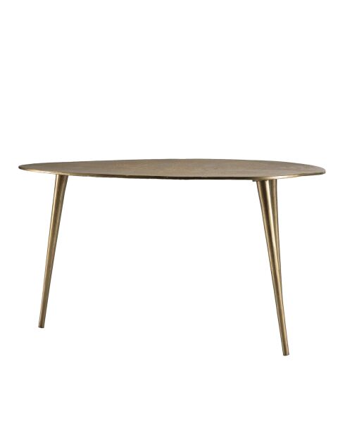 Table basse goutte d'eau Jonas dorée - 85x56x48 cm