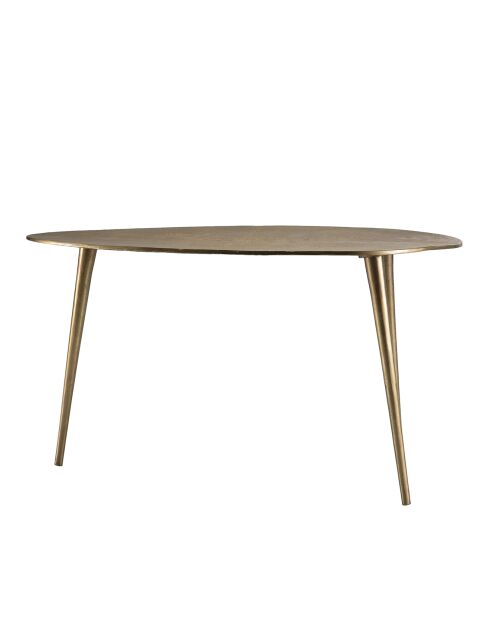 Table basse goutte d'eau Jonas dorée - 85x56x48 cm
