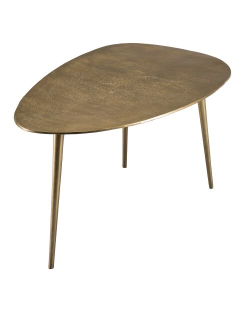 Table basse goutte d'eau Jonas dorée - 85x56x48 cm