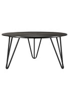 Table basse ronde Jonas noire - D.75xH.37 cm