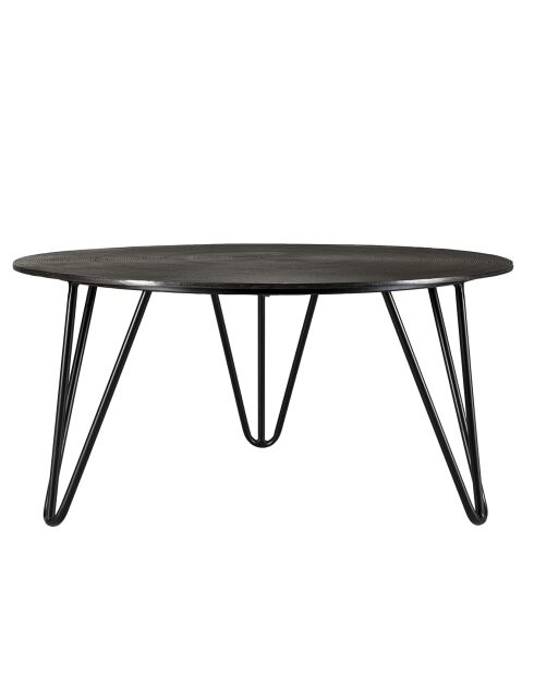 Table basse ronde Jonas noire - D.75xH.37 cm