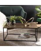 Table basse rectangulaire Jonas dorée - 56x98.5x41.5 cm