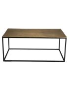 Table basse rectangulaire Jonas dorée - 56x98.5x41.5 cm