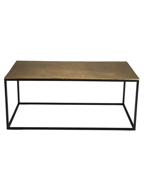Table basse rectangulaire Jonas dorée - 56x98.5x41.5 cm