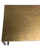 Table basse rectangulaire Jonas dorée - 56x98.5x41.5 cm