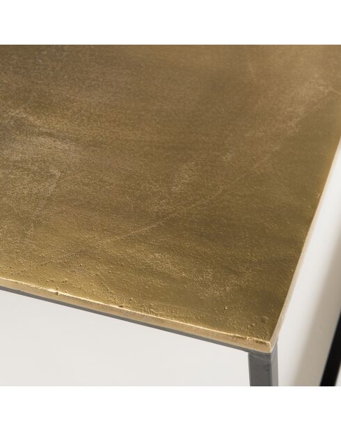 Table basse rectangulaire Jonas dorée - 56x98.5x41.5 cm