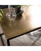 Table basse rectangulaire Jonas dorée - 56x98.5x41.5 cm