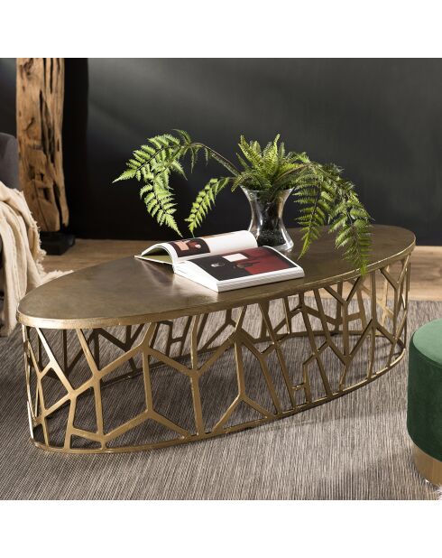 Jonas ovaler Couchtisch Gold - 150x60x40 cm