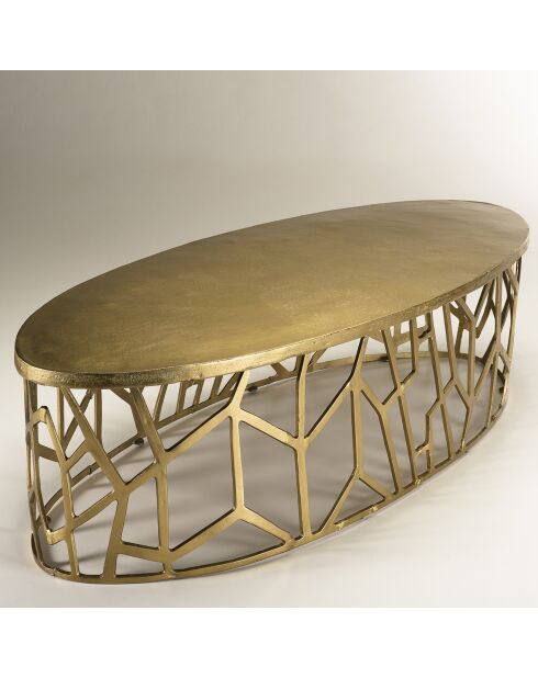 Jonas ovaler Couchtisch Gold - 150x60x40 cm