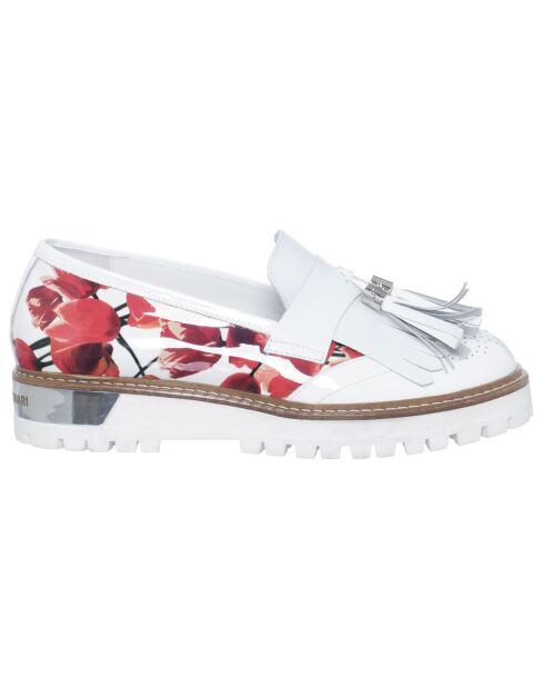 Mocassins en Cuir Emma blanches