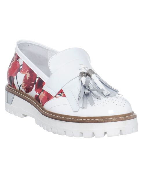 Mocassins en Cuir Emma blanches