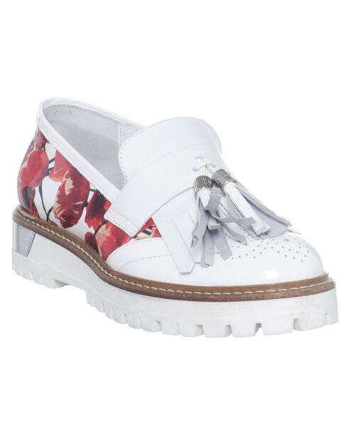 Mocassins en Cuir Emma blanches