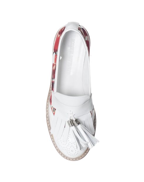 Mocassins en Cuir Emma blanches