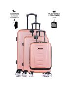 Ajaccio Mittelgroßer Reisekoffer mit 4 Rädern 65 cm roségold