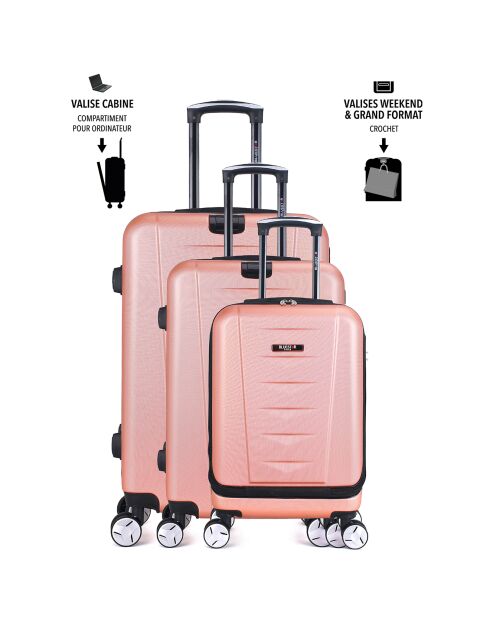 Ajaccio Medium Stay Koffer met 4 wielen 65 cm roségoud
