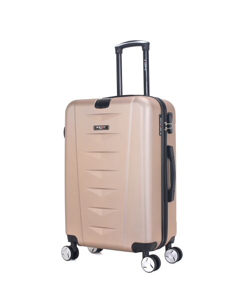 Ajaccio Medium Stay koffer met 4 wielen 65 cm goud