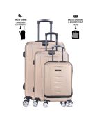 Mittelgroßer Reisekoffer Ajaccio mit 4 Rädern, 65 cm, goldfarben