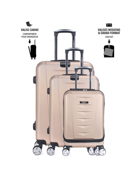 Ajaccio Medium Stay koffer met 4 wielen 65 cm goud