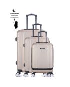 3 goldene Allradkoffer Baltimore 55/65/75 cm