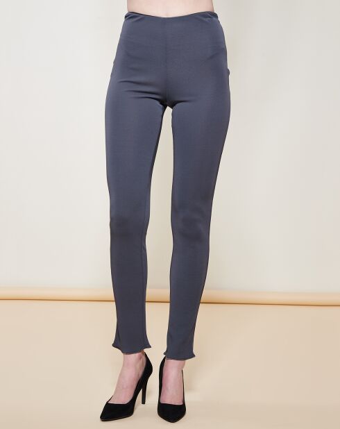 Pantalon leggings uni gris foncé