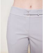 Pantalon 100% Laine Vierge à bouton fantaisie gris clair