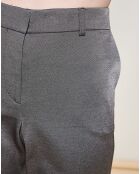 Pantalon coupe droite évasée satiné gris foncé