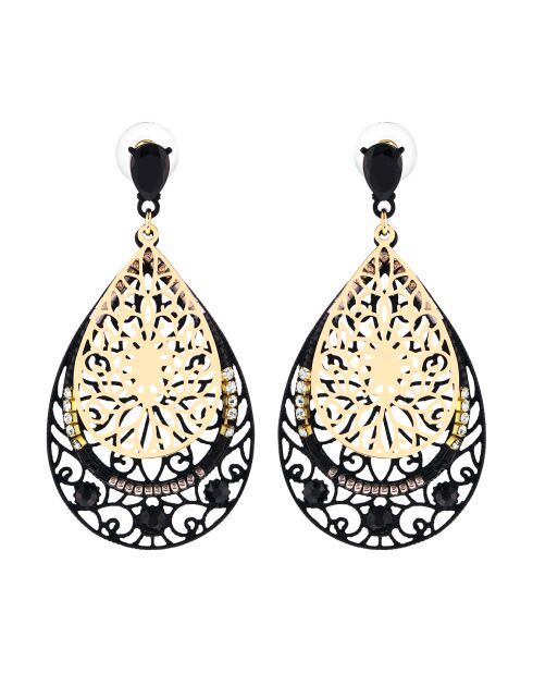 Boucles d'oreilles Garandia noires