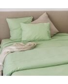 Housse de couette 100% Coton lavé Louisiane aqua