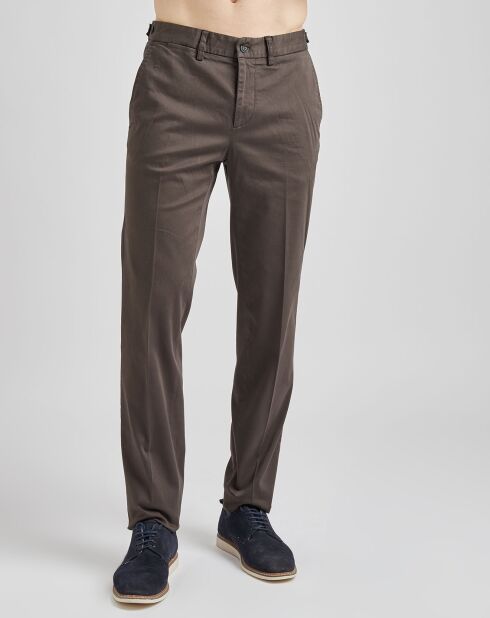 Pantalon chino strecth marron